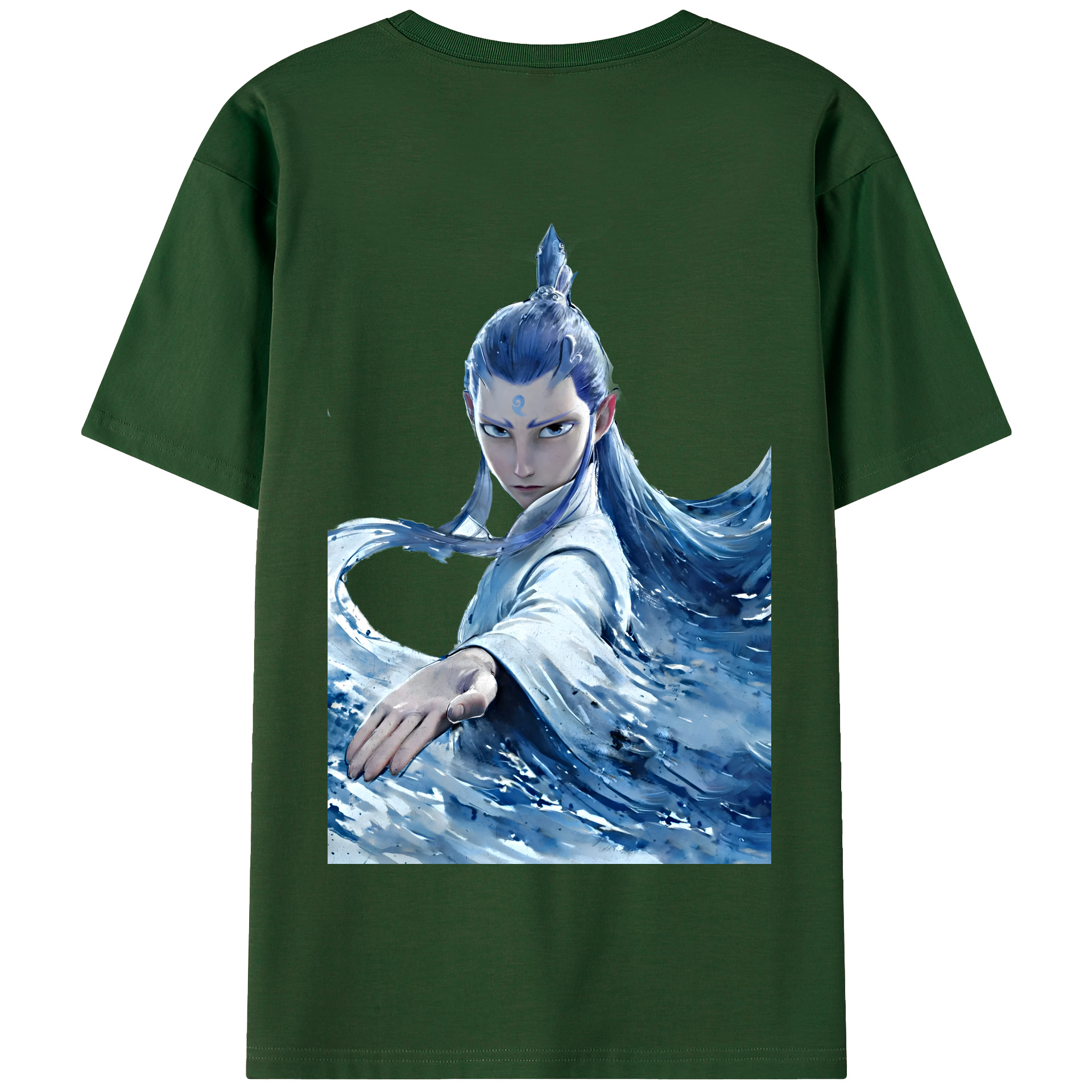 （画像用） Ne Zha 2 ナタ 魔童の大暴れ 綿100％半袖Tシャツ（背面プリント）